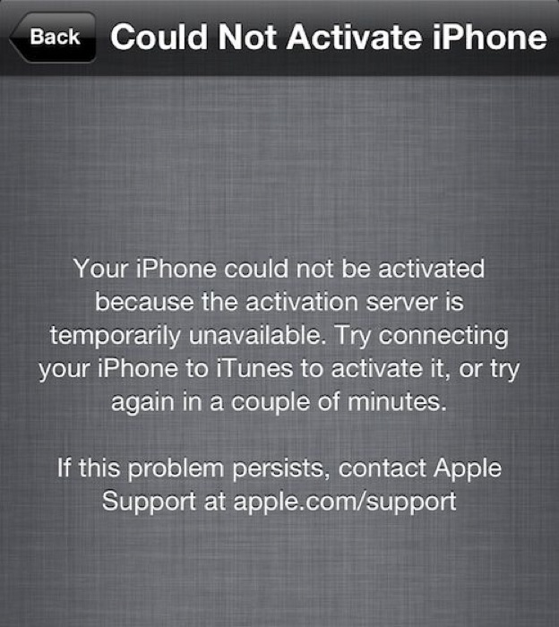 Iphone activation down