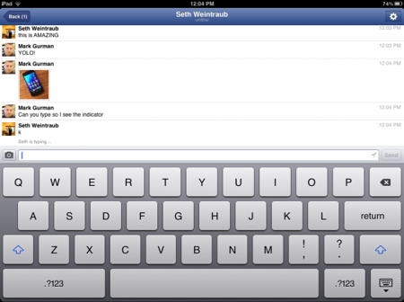 Facebook、iPad用「Facebookメッセンジャー」アプリを開発中!?