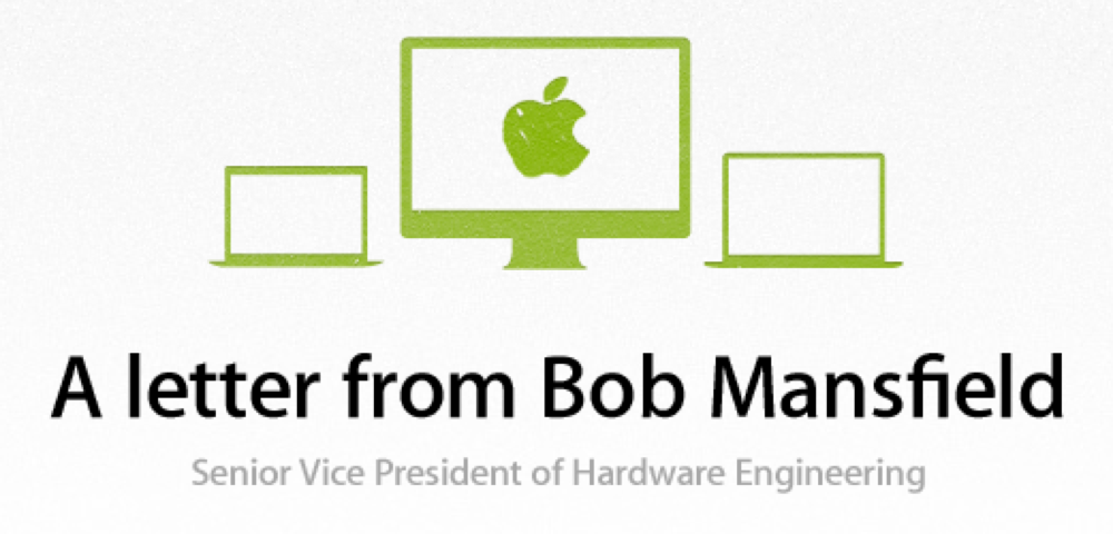 Apple、「A letter from Bob Mansfield」という声明を発表し「EPEAT」に復帰を発表