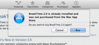 Apple、Mac App Storeで二重購入を防止するため警告を表示