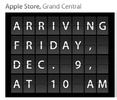 「Apple Store, Grand Central」は、通勤客に対応した営業時間に