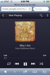 Google はHTML5で動くiOS向けのMusic Betaプレイヤーをリリース