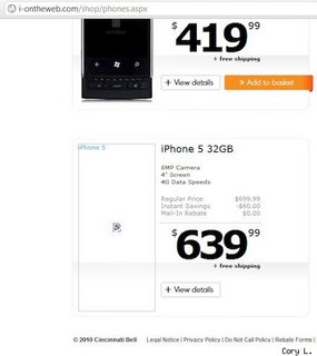 Cincinnati Bellのサイトに「iPhone 5」と「iPhone 4S」が一時掲載!?