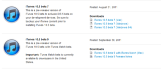 Appleは、デベロッパー向けに「iTunes 10.5 beta9」を配布開始