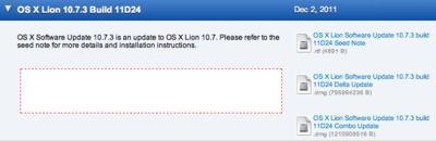Apple、デベロッパー向けに「Mac OS X 10.7.3 (build 11D24)」リリース