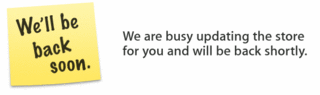 Apple Online Storeが “We’ll be back soon.” に