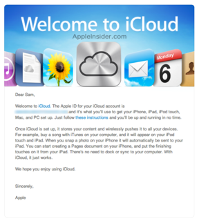 Appleは一部のユーザーに「Welcome to iCloud」というメールを送信!?