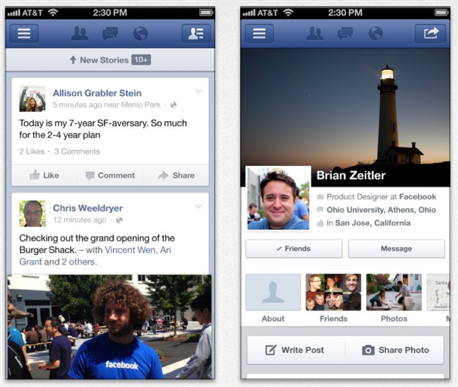 Facebook、カバー写真を撮影、カメラロールから選択 (iPhoneのみ)が可能になったiOSアプリ「Facebook 5.6」リリース