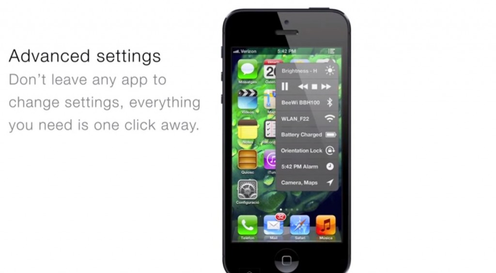 「iOS 7」の新しいコンセプトムービー「Toggles in iOS」
