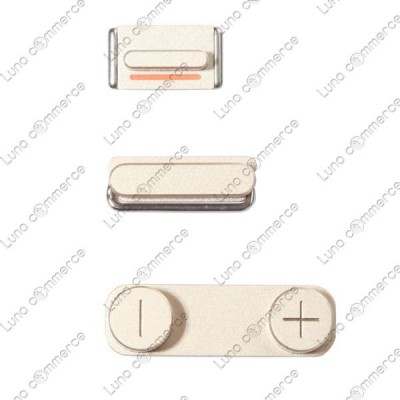 Apple iphone 5s champagne button set original new 3pcs set