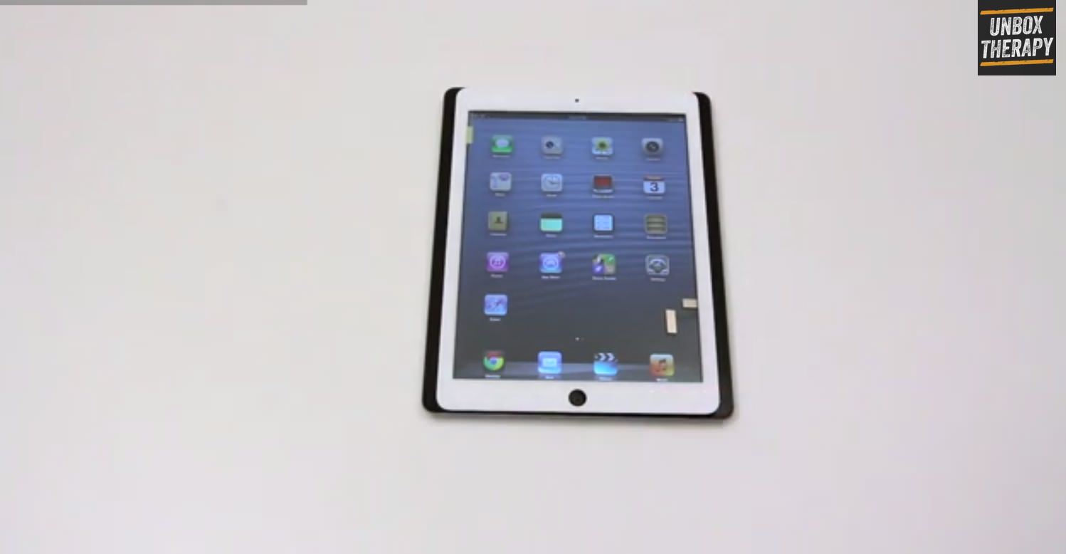 iPad(第5世代)のパーツと現行のiPadを比較したムービー