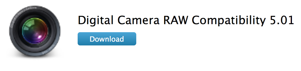 Apple、「デジタルカメラ RAW 互換性アップデート 5.01」リリース