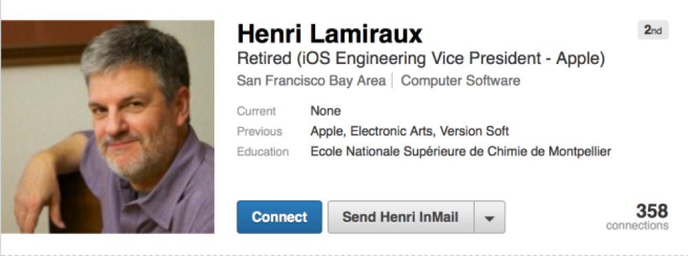 iOSエンジニアリング担当ヴァイスプレジデントHenri Lamiraux氏がAppleを退社したことが明らかに