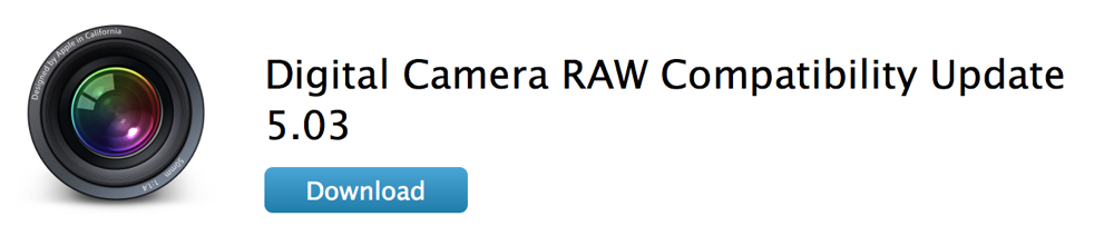 Apple、「デジタルカメラ RAW 互換性アップデート 5.03」リリース