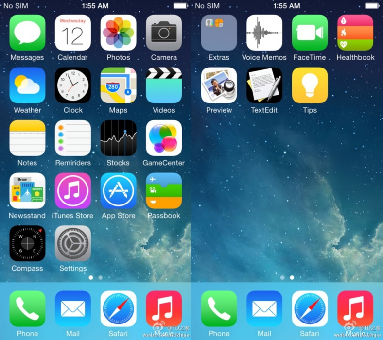 「iOS 8」のスクリーンショットがリークされる!? 新たに「Healthbook」「Preview」「TextEdit」アプリが追加？