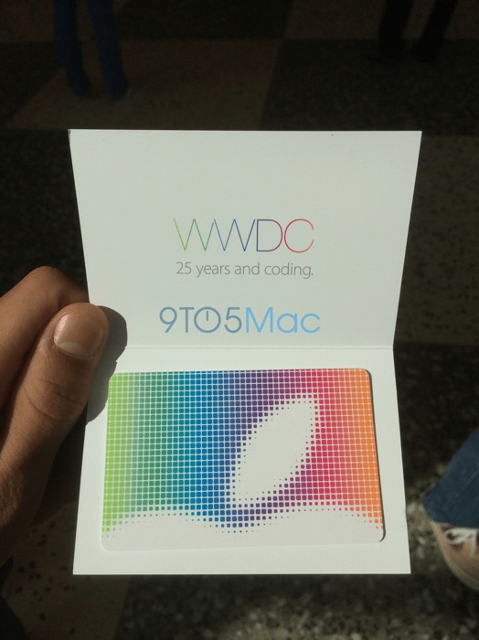 Apple、「WWDC 2014」参加者にロゴのデザインされた25ドルのApp Storeギフトカードを配布