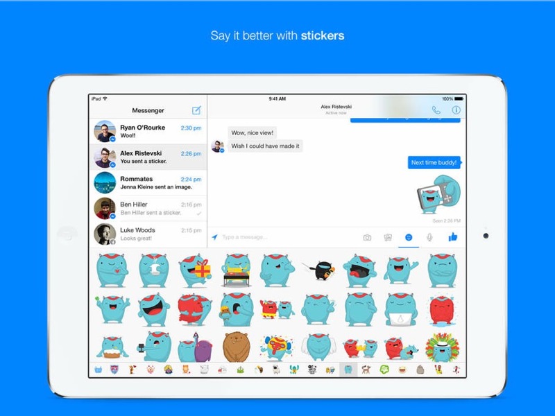 Facebook、iPadに対応した「Messenger 7.0」リリース