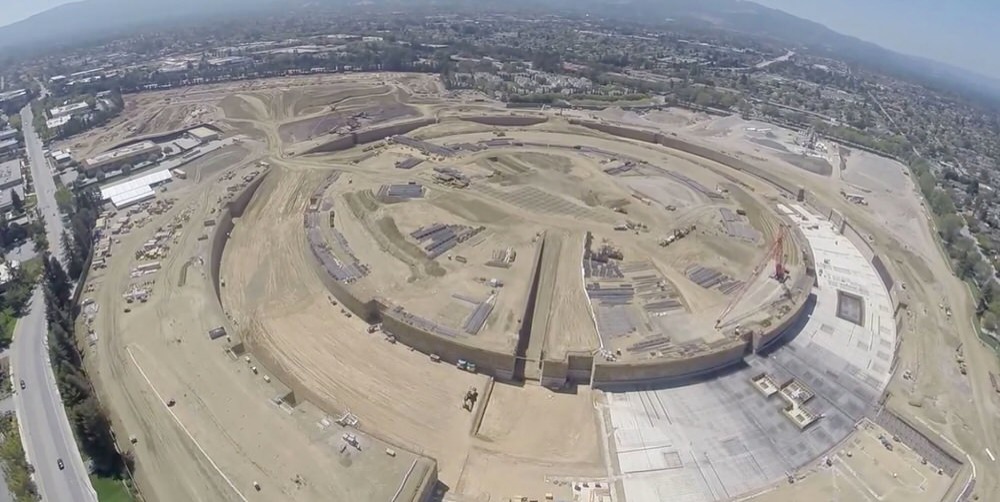建設途中のAppleの新キャンパス「Apple Campus 2」を空から撮影した動画が公開される
