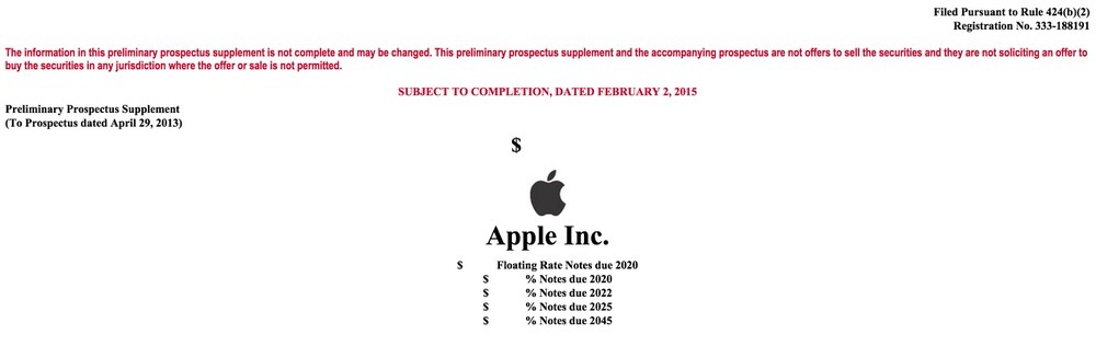 Apple、50億ドル（約5,880億円）の新規債権を発行へ &#8211; 自社株買いと配当支払いのためか!?