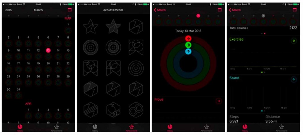 「iOS 8.2」には「アクティビティ」アプリが隠されていて、「Apple Watch」と「iPhone」がペアリングされると現れる仕組みに