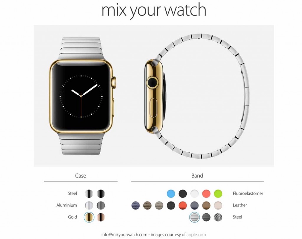 「Apple Watch」の各モデルとバンドを組み合わせを試せるサイトが開設される