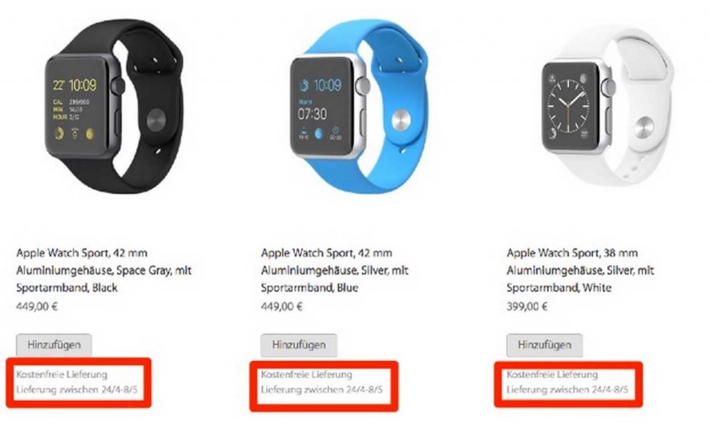 「Apple Watch」はモデルによって出荷予定日が違いがあり「Apple Watch Edition」は5月以降か!?