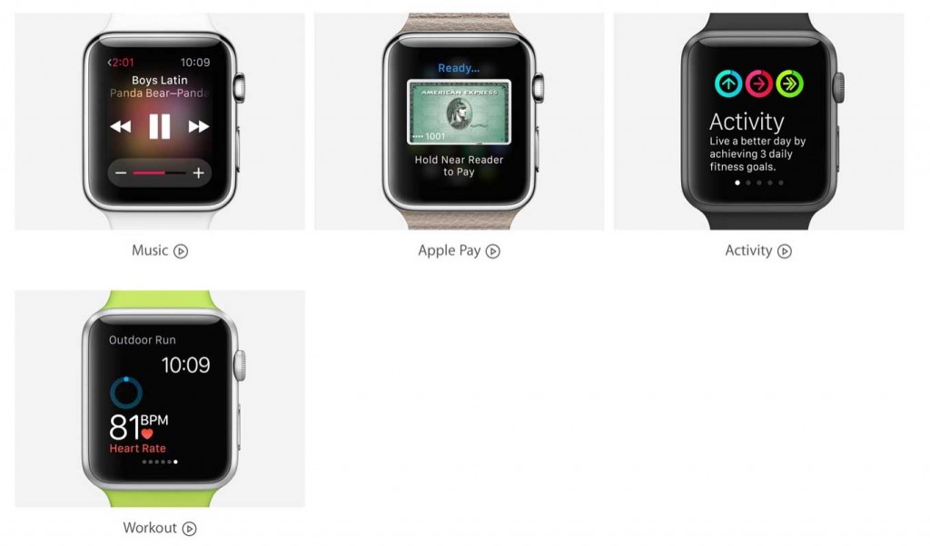 Apple、「Apple Watch」の「Guided Tours」ページを更新、「Apple Pay」「Activity」「Workout」を追加