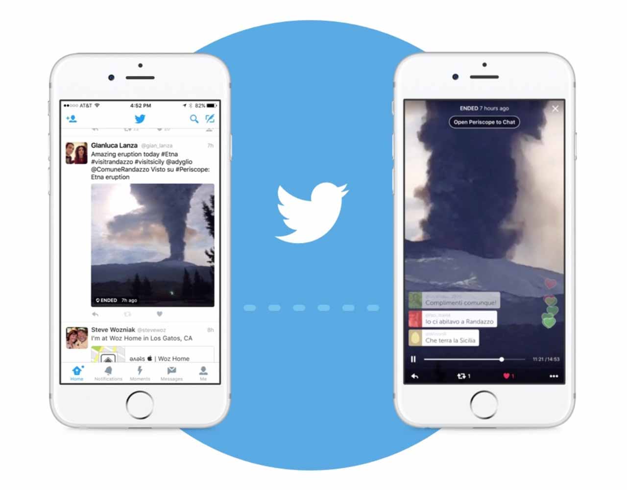 Twitter、「Periscope」の中継をツイートに統合へ