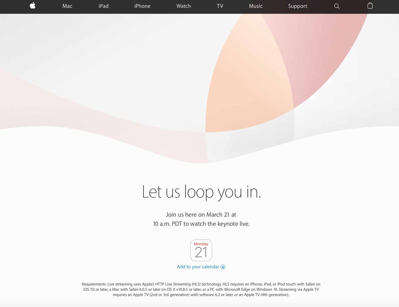 Apple公式 Let us loop you in.