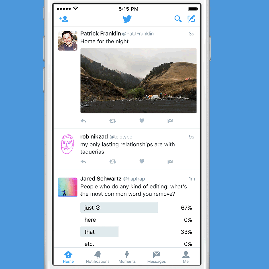 Twitter、ツイートをDMで共有できる「メッセージ」ボタンを追加