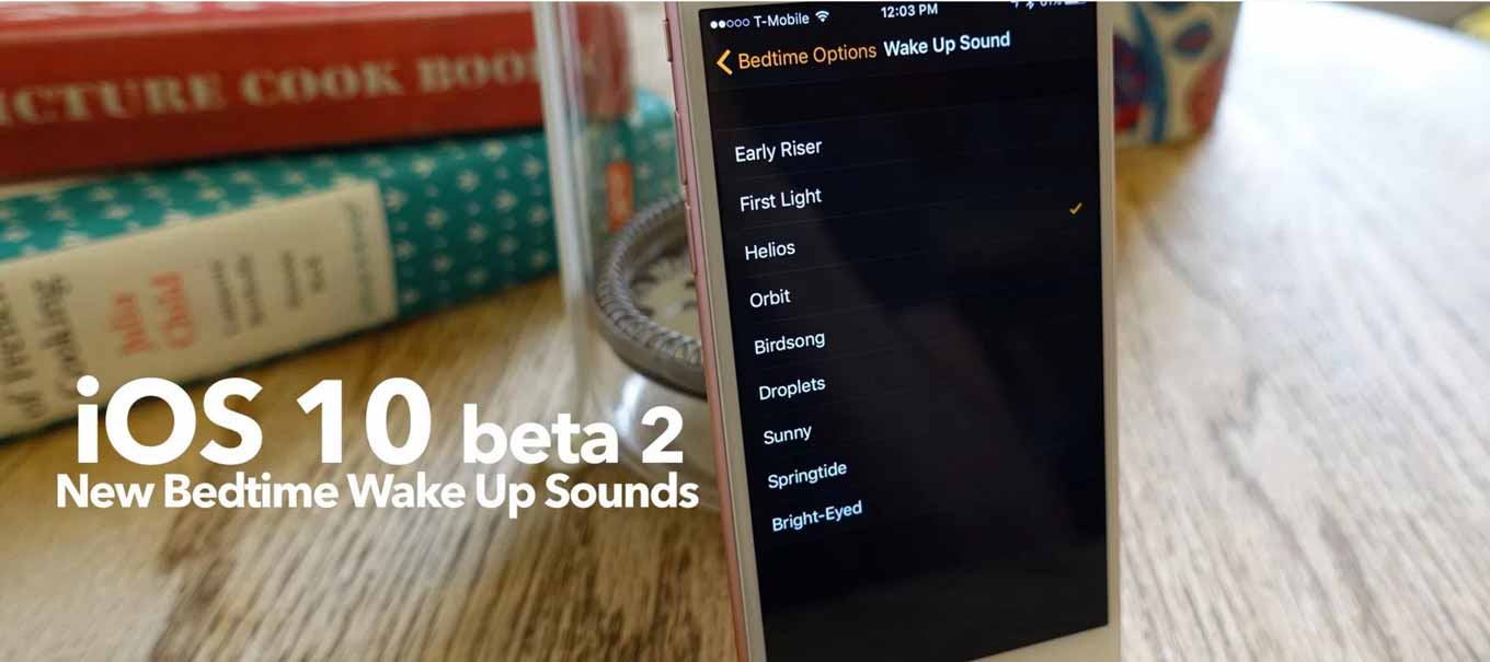 「iOS 10 beta 2」では時計アプリのベットタイム機能に新たな目覚まし音が追加