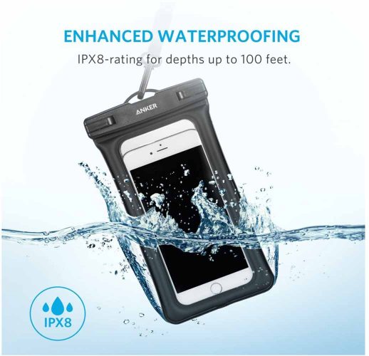 【999円】Anker、IPX8規格 完全防水ケースを販売開始 〜 iPhone 6s / 6s Plus、その他最大6インチスマホに対応