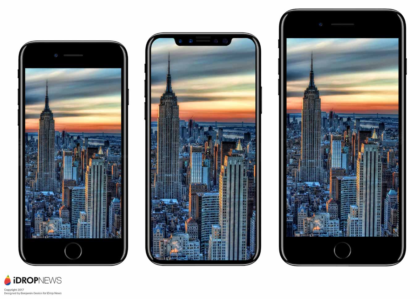 最新のリーク情報をもとに作成された「iPhone 8」のレンダリング画像