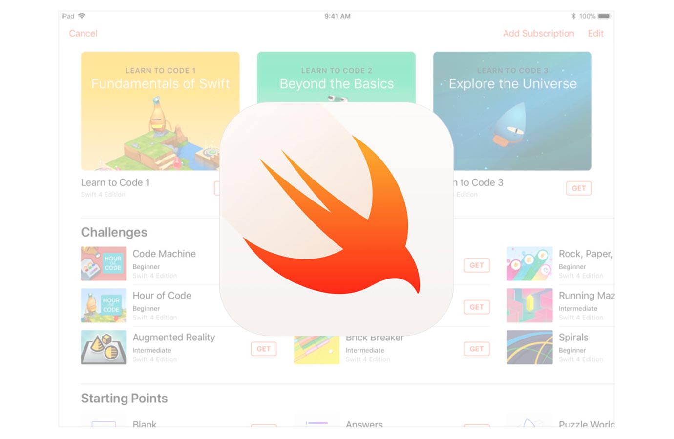 Apple、iPadアプリ「Swift Playgrounds 2.1」リリース ー これまでの進捗に応じて、次に試せるほかのプレイグラウンド候補を表示可能に