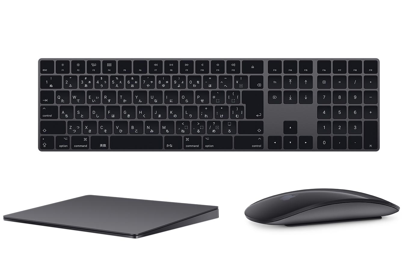 Apple、スペースグレイの「Magic Keyboard（テンキー付き）」「Magic Mouse 2」「Magic Trackpad 2」の販売を開始