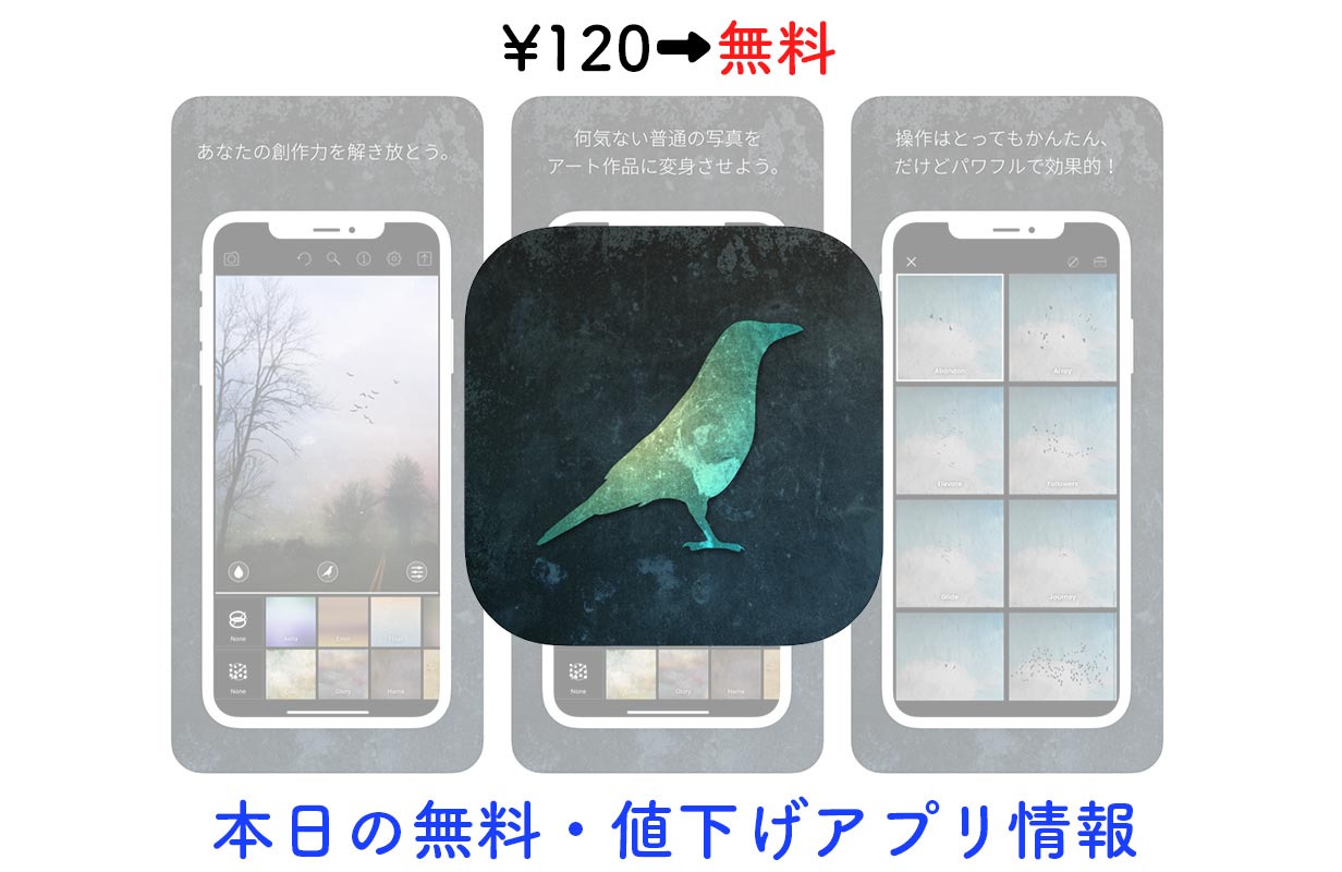 120円→無料、写真を絵画風にできる加工アプリ「Distressed FX」など【1/25】セールアプリ情報