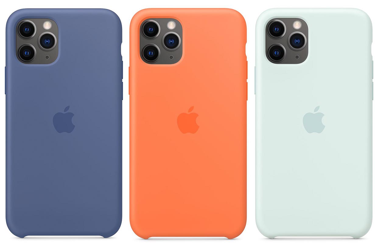 Apple、「iPhone 11/11 Pro」向けシリコンケースに新色「リネンブルー」「ビタミンC」「シーフォーム」を追加