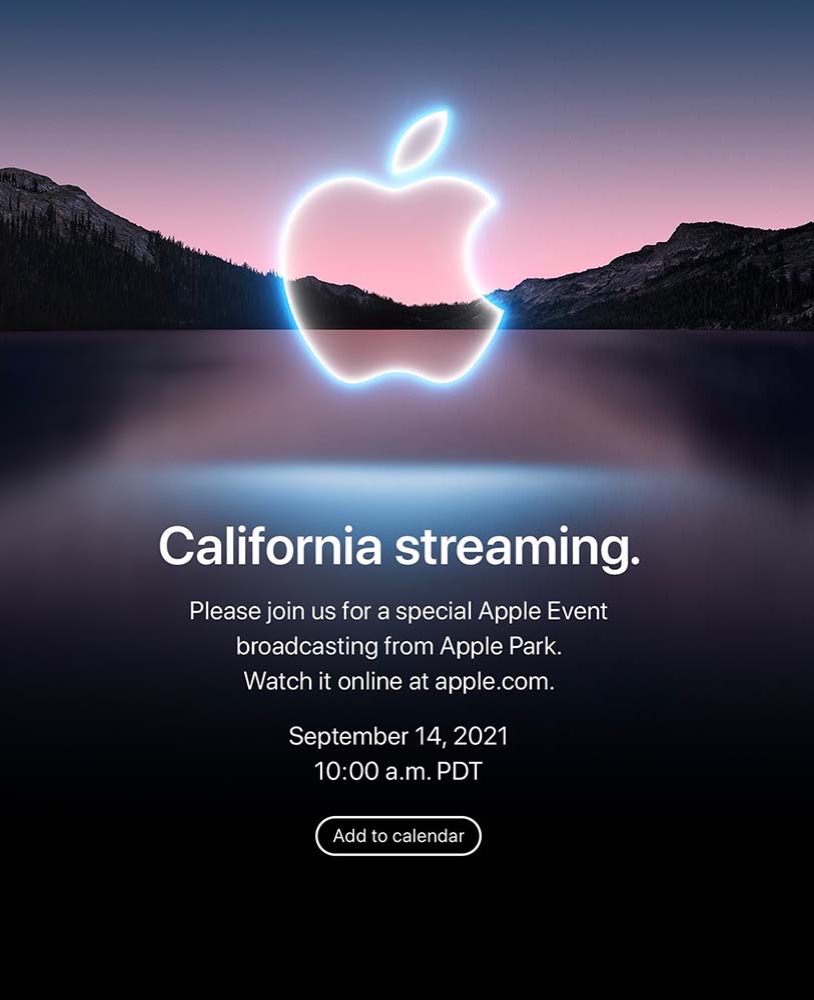 Apple、現地時間9月14日にスペシャルイベントを開催と発表